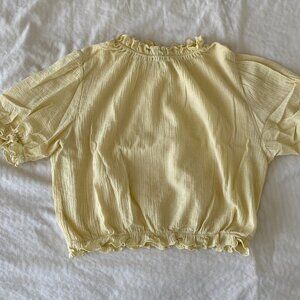 yellow blouse top